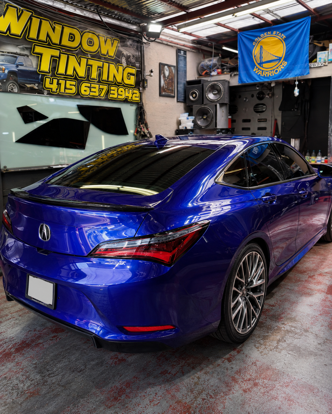 Professional window tint installation at North Bay Window Tint and Audio in San Francisco